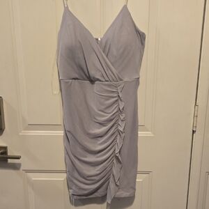Elegant Lavender Ruched Dress